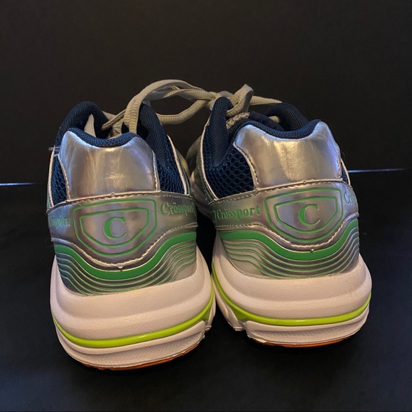Crossport Men's Athletic Shoes Silver Green New - Picture 3 of 10